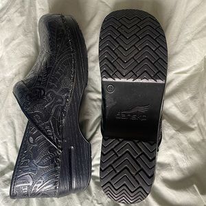 Leather Embossed Dansko Clogs